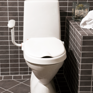 Etac Hi-Loo -kiinteä wc-korotus, 6 cm - harmaa, yksi käsituki
