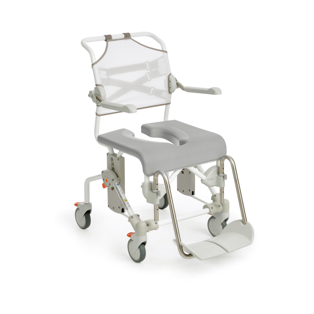 Etac Swift Mobil-2 - suihku ja -wc-tuoli - SOFTSEAT 2 CM STD FOOTPLATES