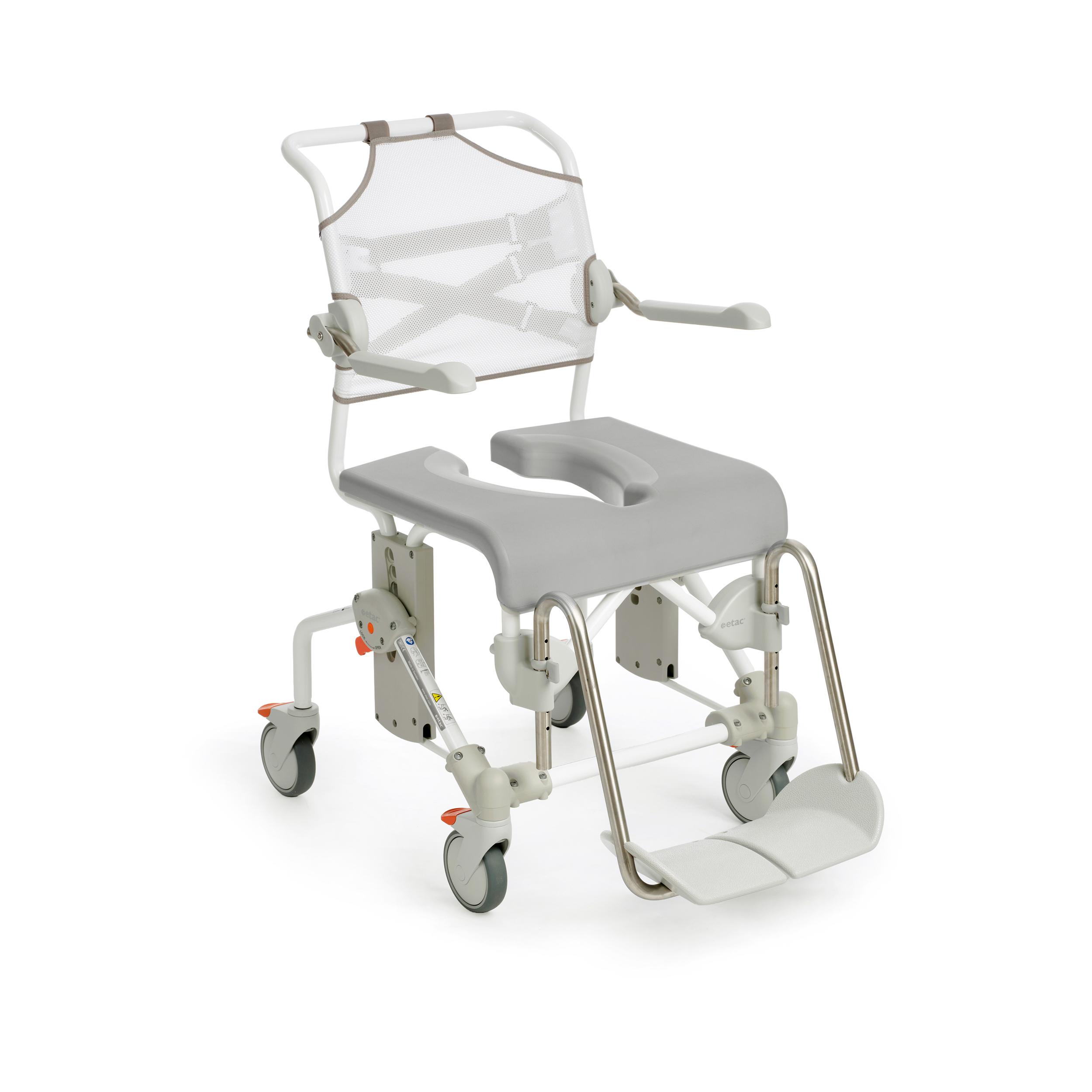 Etac Swift Mobil-2 - suihku ja -wc-tuoli - SOFTSEAT 2 CM STD FOOTPLATES