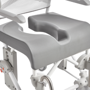 Etac Swift Mobil Tilt-2 - kallistettava wc- ja suihkutuoli - soft comfort seat 4 cm rear opening