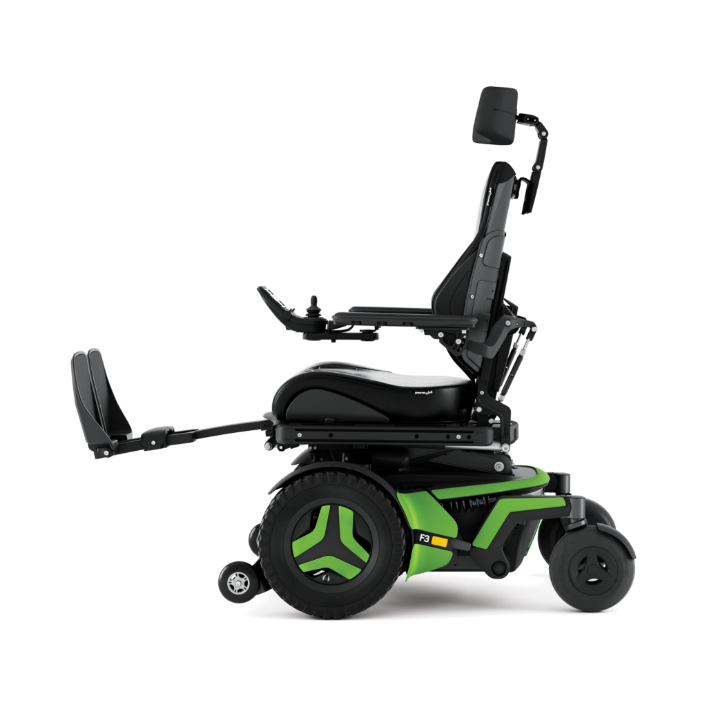 Permobil F3 3G Corpus -sähköpyörätuoli - jalkatuki