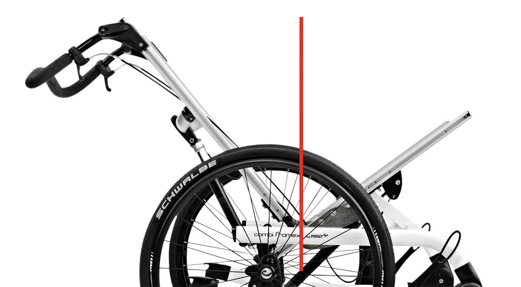 R82 Combi Frame:x -pyörätuolialusta - centre of gravity