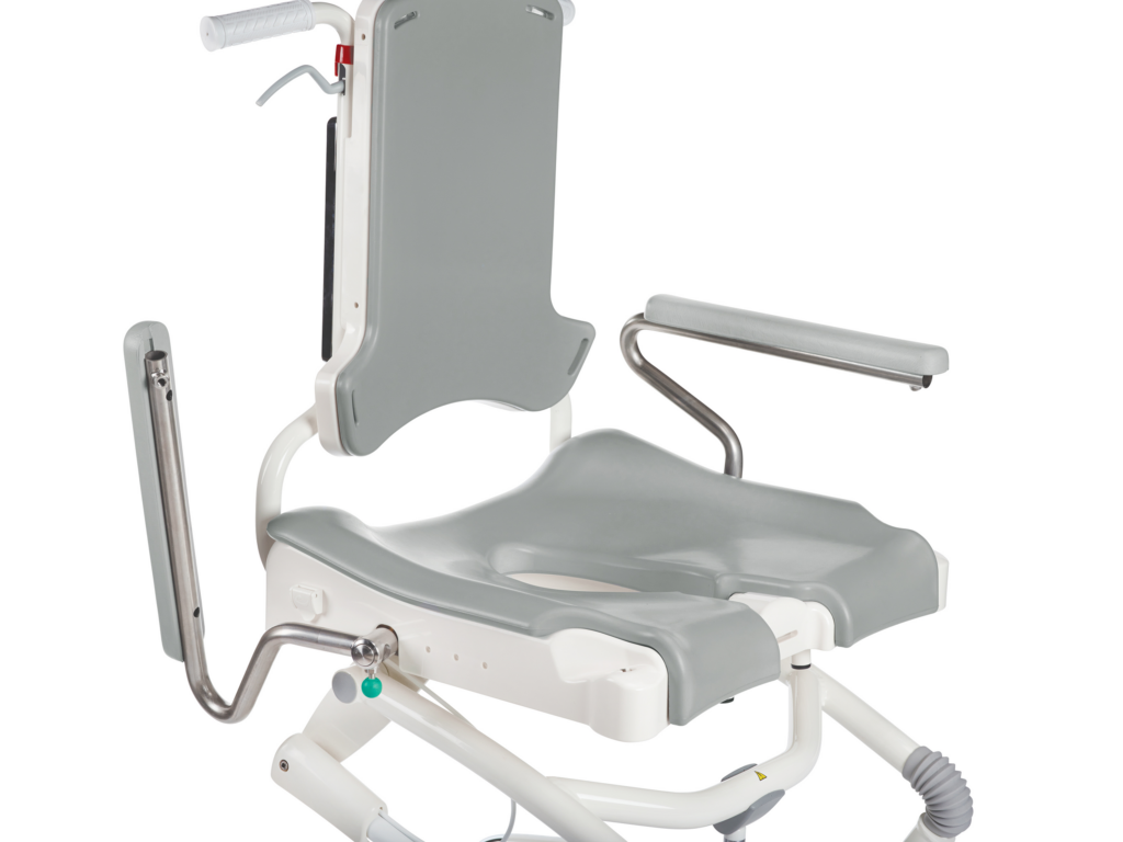 R82 Heron -wc- ja suihkutuoli - arm rests swing-away