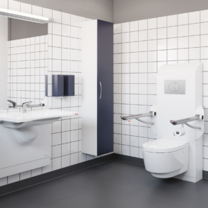 Pressalit Select -wc-nostin TL3 kylpyhuoneessa