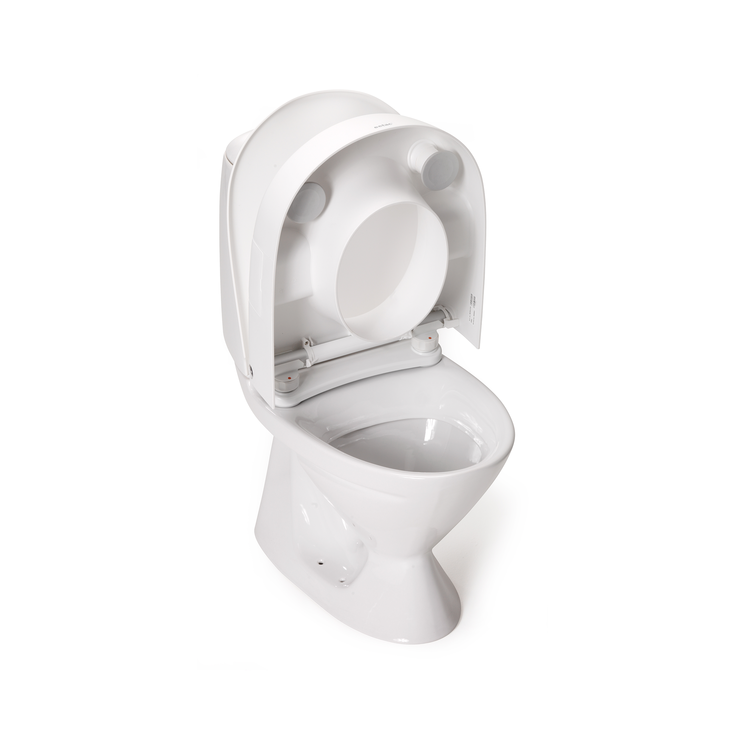 Etac Cloo - kiinteä wc-korotus ylös käännettynä