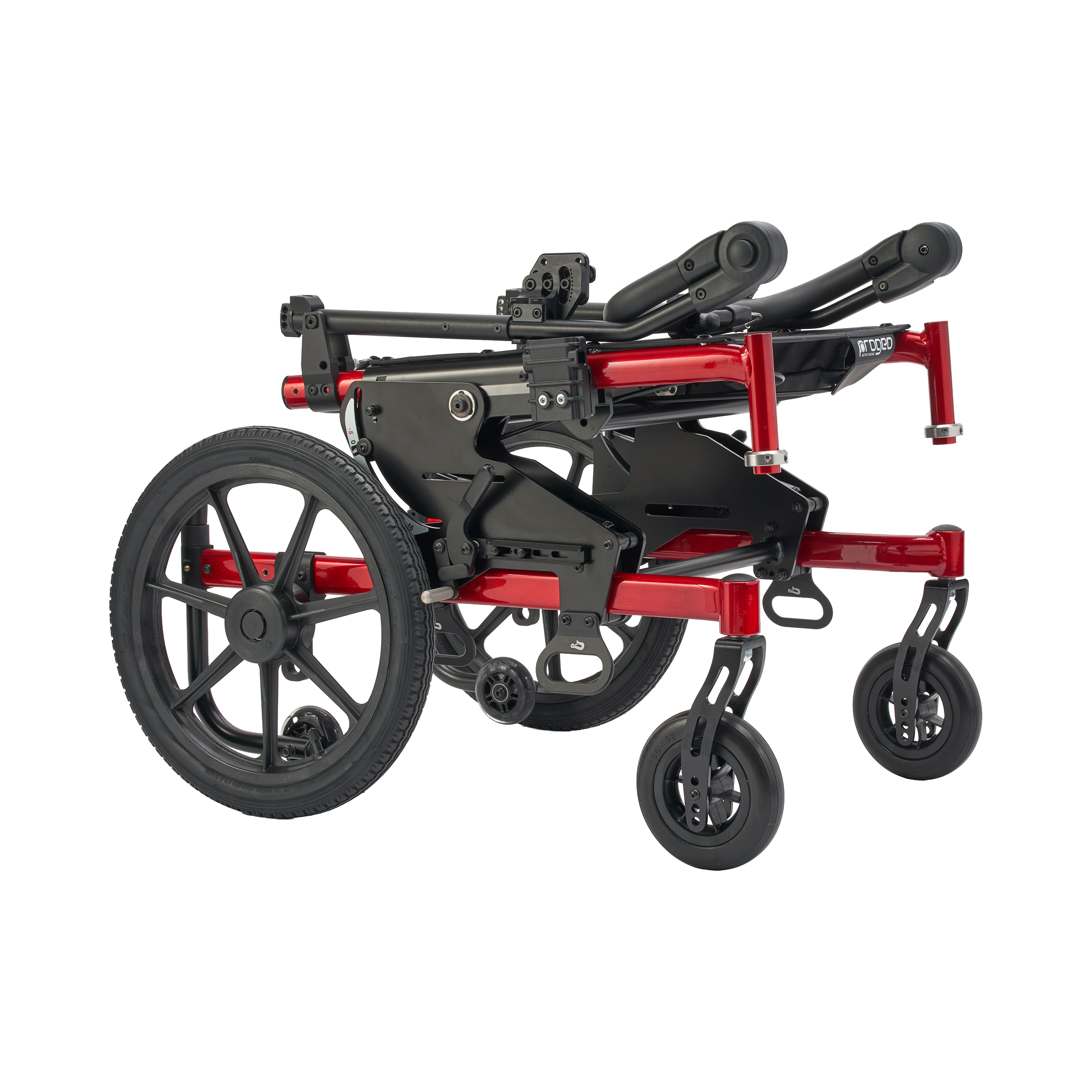Permobil Progeo Easy Tilt -pyörätuoli kokoontaitettuna