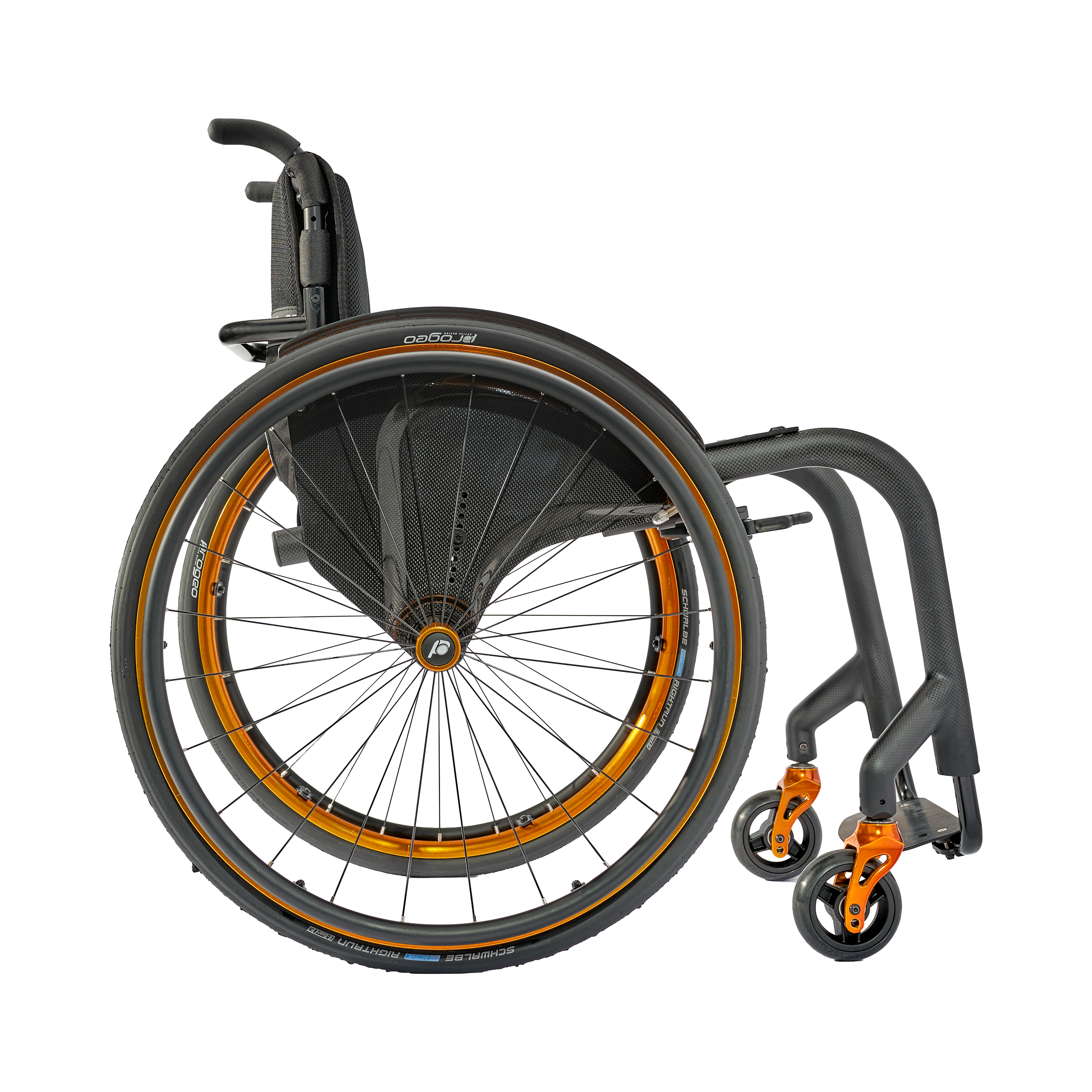 Permobil Progeo Joker Carbon -aktiivipyörätuoli, Oranssi