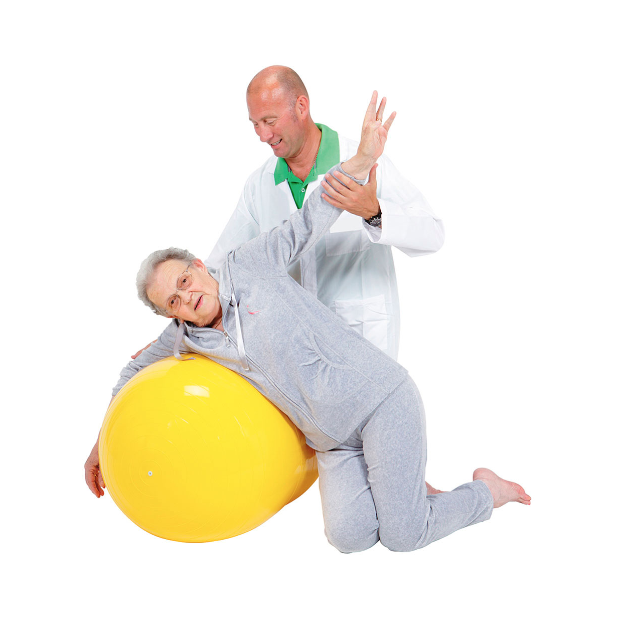 Ledraplastic-papupallo, keltainen - Physio Roll